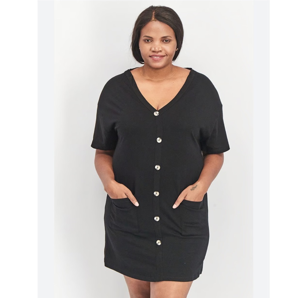ASOS Design Women Plain Shirt Black Dress